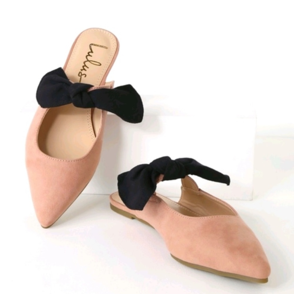 Lulus Macey Pointed Bow Mules
